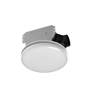 lot 197 image: Commercial Electric 80 110 CFM CeilingWall Mount Roomside Installation Round Bathroom Exhaust Fan with LED,Night Light and Humidity Sensor