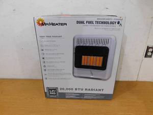 lot 74 image: Mr. Heater 20,000 BTU Vent Free Radiant Natural Gas or Propane Dual Fuel Space Heater