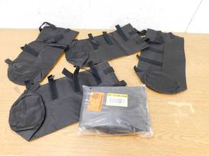 lot 143 image: (2) Wellco 5.12 in. x 19.69 in. Black Canopy Sand Bags Portable Polyester Sandbag Canopy Weights for Canopy Tent 4-Pack