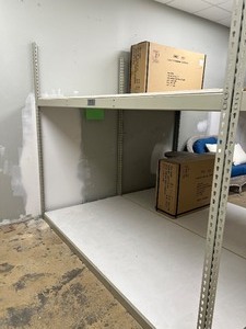 lot 343 image: Industrial Steel Warehouse Shelving Rack, 2-Tier - Storage Unit #13 CONTENTS NOT INCLUDED