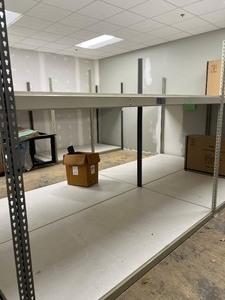 lot 347 image: Industrial Steel Warehouse Shelving Rack, 2-Tier - Storage Unit #17 CONTENTS NOT INCLUDED