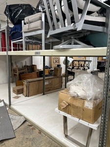 lot 350 image: Industrial Steel Warehouse Shelving Rack, 2-Tier - Storage Unit #20 CONTENTS NOT INCLUDED