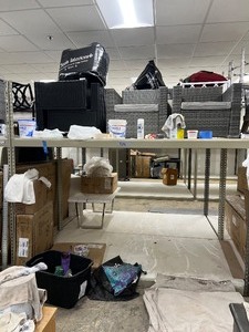 lot 353 image: Industrial Steel Warehouse Shelving Rack, 2-Tier - Storage Unit #23 CONTENTS NOT INCLUDED