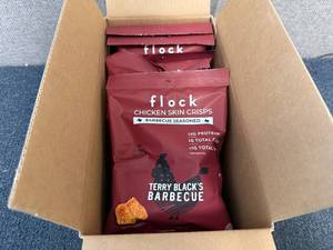 lot 196 image: 6 Bags Of Flock Chicken Skin Crisps