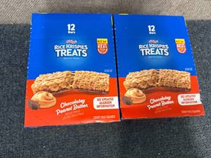 lot 208 image: 2 X 12Ct Boxes Of Chcolate Peanut Butter Rice Krispies Treats