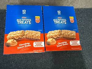 lot 212 image: 2 X 12Ct Boxes Of Chcolate Peanut Butter Rice Krispies Treats