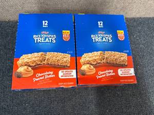 lot 213 image: 2 X 12Ct Boxes Of Chcolate Peanut Butter Rice Krispies Treats