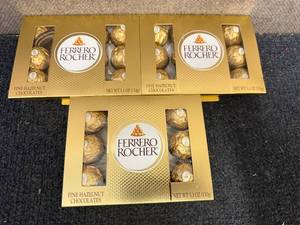 lot 199 image: 3 Boxes Of Ferrero Rocher