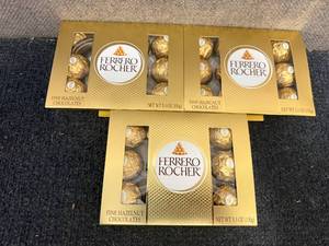lot 201 image: 3 Boxes Of Ferrero Rocher