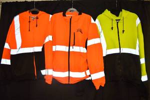 lot 233 image: 3 Hi-Vis HoodiesJacket