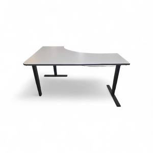 lot 30 image: Power Sit Stand Desk with Memory Settings measures 70 wide  46 deep  Adjusts between 24.5 to 50 tall Right Return