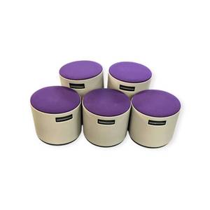 lot 96 image: 5 Steelcase Turnstone Buoy Purple & Grey Seats that retail new for $395 each