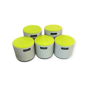 lot 97 image: 5 Steelcase Turnstone Lime Green & Grey Multicolored Seats that retail new for $395 each