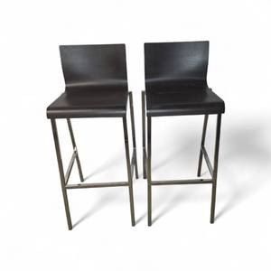 lot 110 image: 2 Pub Height Stools