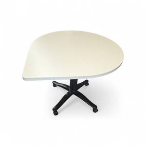lot 109 image: Voted best table 1990 Tear Drop Table on Wheels 36x42