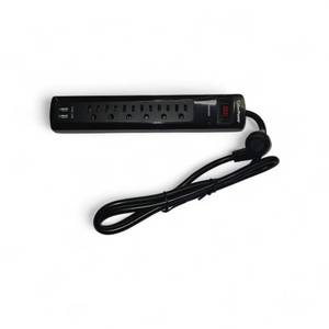 lot 114 image: 8 Input Power Strip w USB Set of 4 NEW in Box