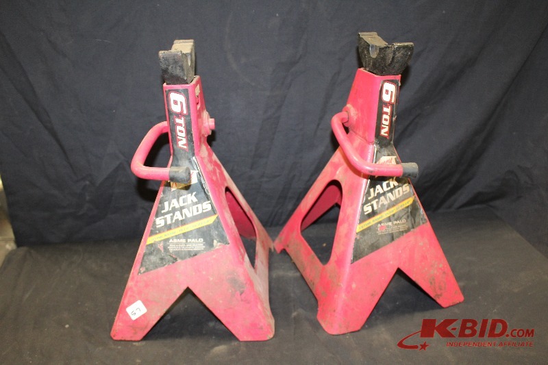 lot 57 image: 6 Ton Jack Stands, Pair