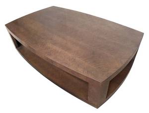 lot 27A image: LR - Gorgeous Vintage Custom Taupe Birds Eye Maple Cocktail  Coffee Table