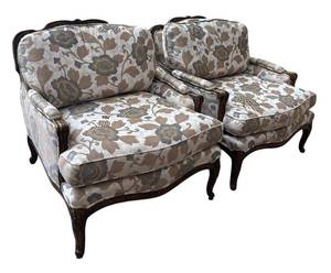 lot 29R image: LR - Pair of Vintage Lounge Chairs