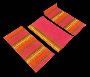 lot 55R image: LL - Three Vibrant Carpet Remnants