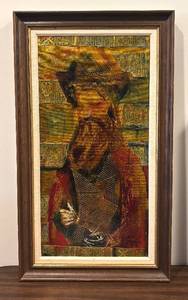 lot 70KL image: LL - Original Yves Leduc Judiaca Rabbi Mixed Media Artwork