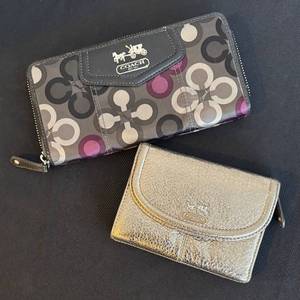 lot 205R image: K - Coach Madison Clover Wallet and Coach Metallic Wallet