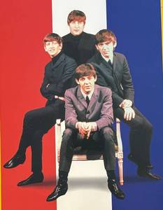 lot 207KL image: K - Les Beatles Lithograph - Live  la Cte DAzur, 30th Anniversary Nice France 1965 Silver Edition Print