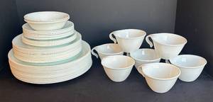 lot 318R image: DR - Correll by Corning Dinnerware including Plates, Bowls, Cups & Saucers