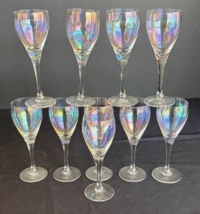 lot 324R image: K - Tuscany Rainbow Optic Cordial Glasses