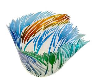 lot 8D image: Nielsen Engebretson Handblown Art Glass Sculpture Signed