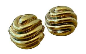 lot 9D image: 18K Italian Gold Spiral Earrings