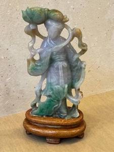 lot 18N image: DR - Guanyin Jadeite Figurine - Vintage Chinese Carved Goddess