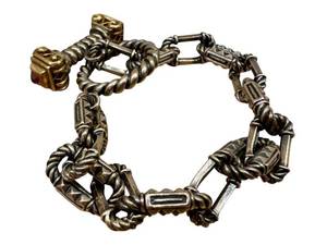 lot 32J image: Esti-Frederica Amethyst Bracelet - Sterling Silver & 18K Gold Tone