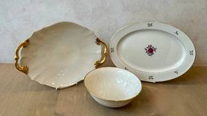 lot 268D image: O - Lenox Serving Dishes including Lenox Rhodora Oval Platters