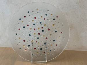 lot 275D image: DR - Dansk Confetti Bubble Glass Platter