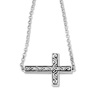 lot 13 image: Samuel B SILVER 7 SIDEWAYS CROSTERLING SILVER BRACELET