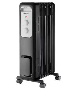 lot 107 image: Pelonis 1,500-Watt Oil-Filled Radiant Electric Space Heater with Thermostat