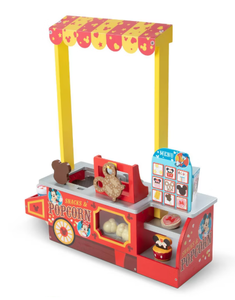 lot 115 image: Melissa & Doug Disney Snacks & Popcorn Wooden Pretend Play Food Counter � 33pc Mickey Mouse Kitchen Accessories