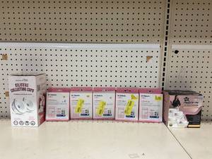 lot 121 image: LOT OF Breastfeeding Accessories. Legendairy Milk Silicone Collection Cups, Dr Talbots Milk Sensors, Tommee Tippee Made for Me Milk Collector Bottles.