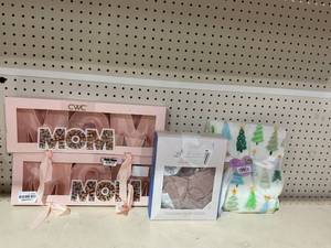 lot 176 image: LOT OF Mom Gift Boxes, Baby Blanket, & BabyBorn Fabric Seat Cover