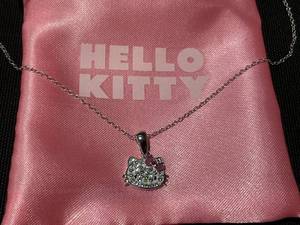 lot 7 image: Hello Kitty Crystal & Enamel Pendant Necklace in Sterling Silver, 16 2 extender