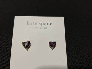lot 24 image: kate spade new york Gold-Tone Stone Heart Stud Earrings