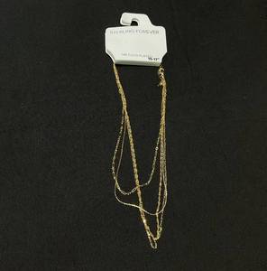 lot 28 image: Sterling Forever 14K Gold Plated Necklace 15-17