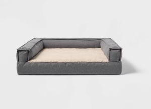 lot 160 image: Boots & Barkley 3-Sided Bolster Dog Bed - M 28 Inches (L), 4.68 Inches (H) x 23 Inches (W)