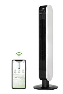 lot 201 image: Holmes 40 Wi-Fi Tower Oscillating Fan with Clean Breeze