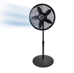 lot 223 image: Lasko Cyclone 18 in. 4 Speed Oscillating Pedestal Fan for Home in Black with Adjustable Height, Tilt Back Head, Easy Assembly
