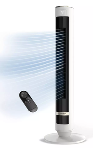 lot 226 image: Lasko 40 12H Timer Remote Control Oscillating Tower Fan 12 Speeds