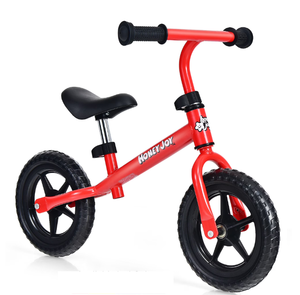 lot 161 image: Costway Kids Balance Bike No Pedal Training Bicycle w Adjustable Handlebar & Seat Red