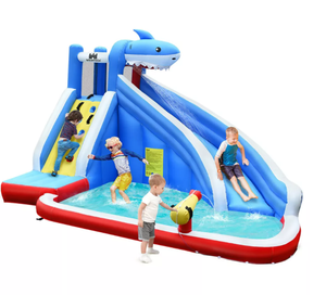lot 83 image: Costway Inflatable Water Slide Animal Shaped Bounce House Castle Splash Water Pool (No Air Blower)