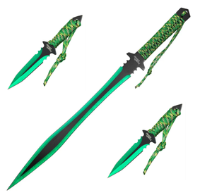 lot 97 image: Heros Edge 25 Green Machete Sword